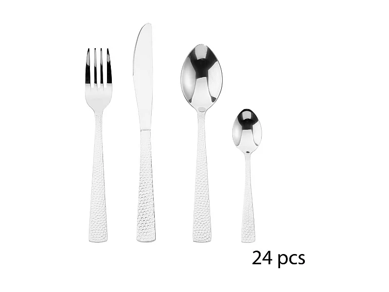 Ménagère Inox 24 Pièces "Doro" 23cm Argent