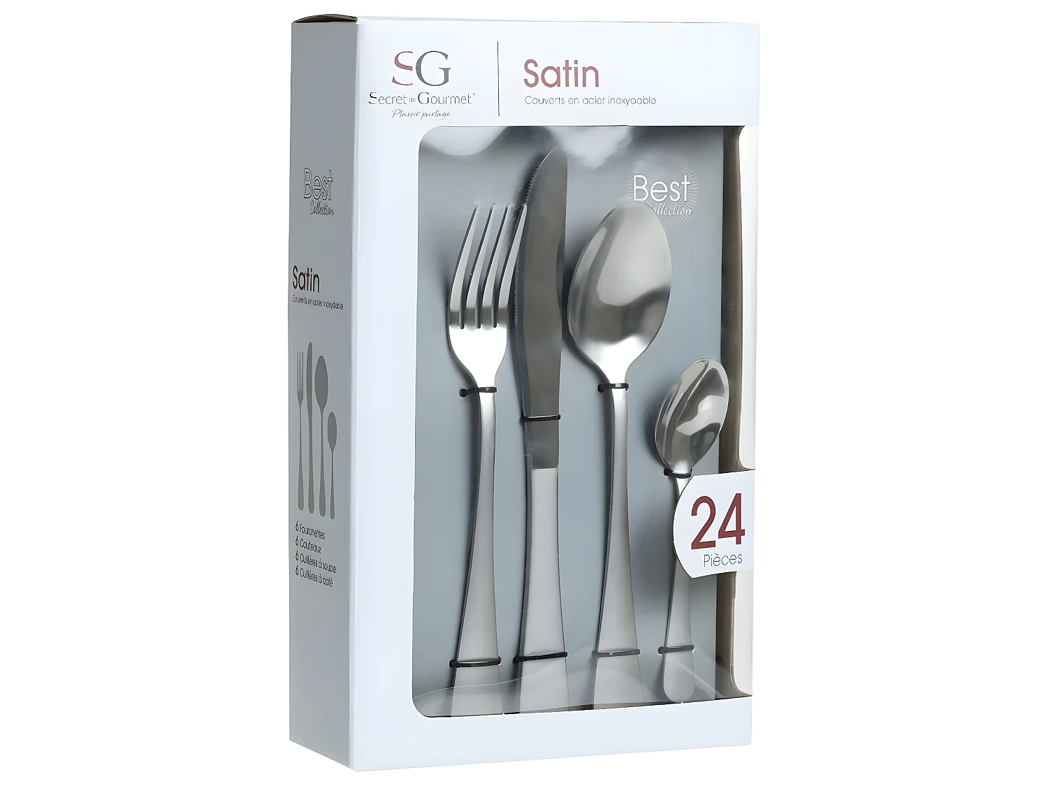 Ménagère 24 Pièces Inox "Satin" 27cm Argent