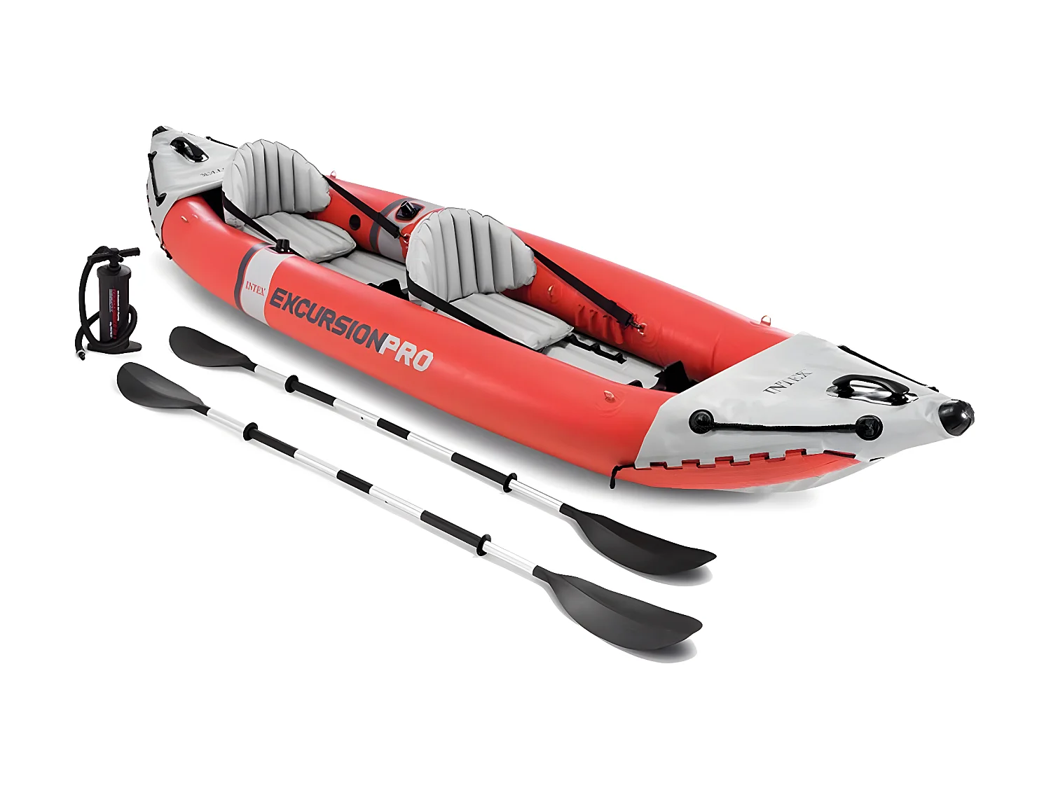 Kayak hinchable K2 Excursión Pro Intex 2 personas con remos naranja 46x94x384 cm