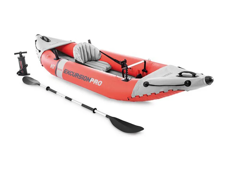 Kit canoë gonflable 1 place Excursion Pro K1 avec rames et gonfleur - Intex