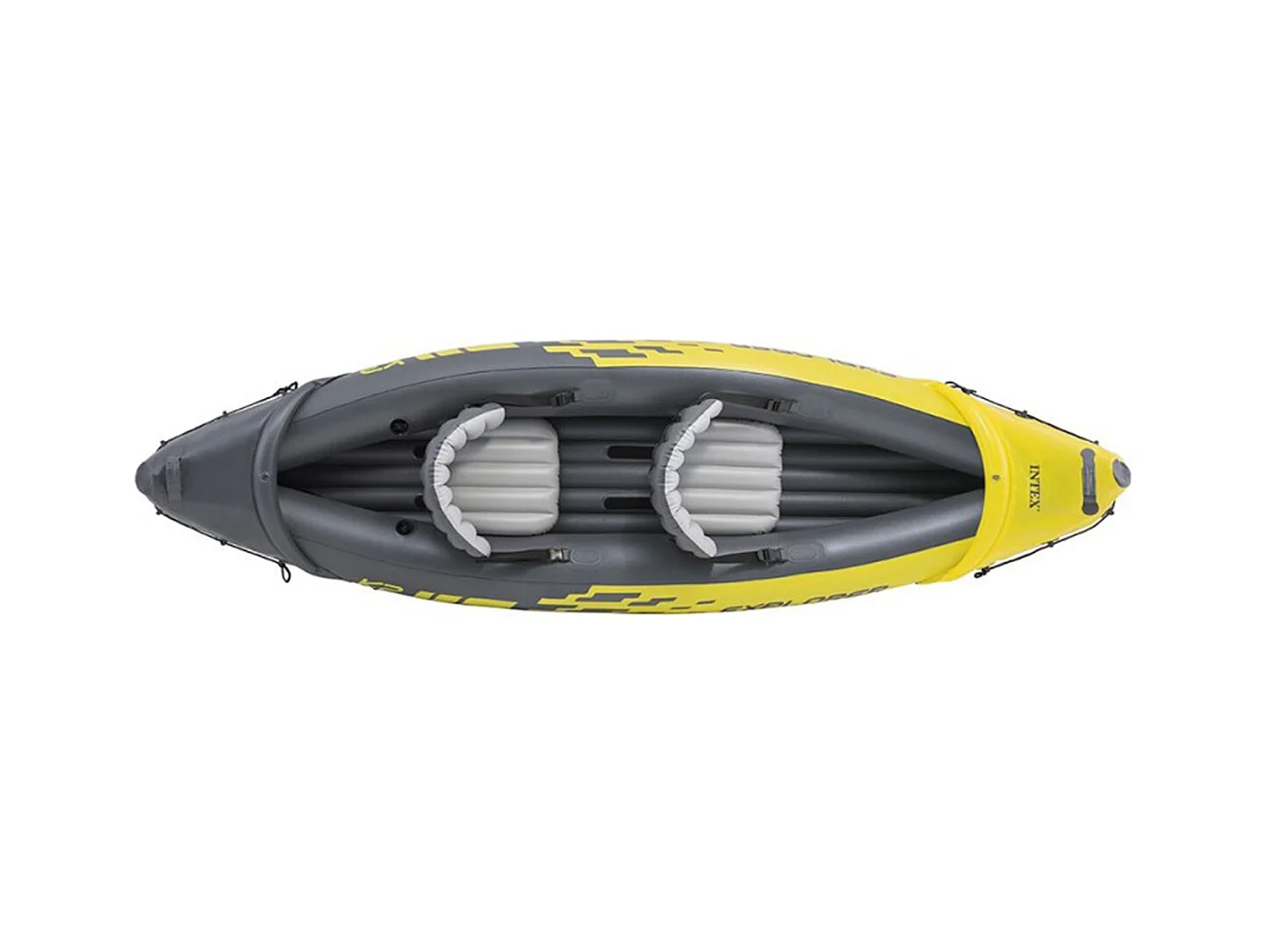 Kit canoë gonflable 2 places Explorer K2 avec rames et gonfleur - Intex