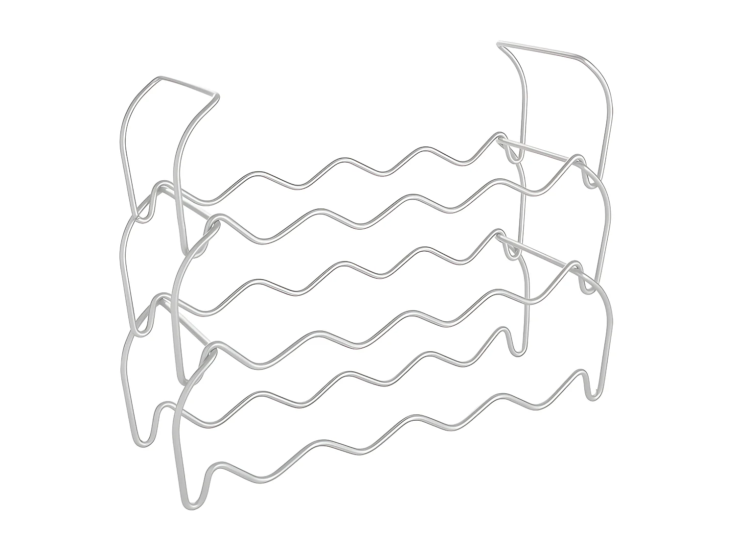 Stapelbare flessenhouder 12 compartimenten moduleerbaar in metaltext Grijs Polytherm®