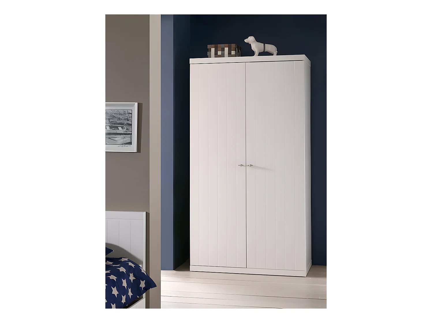 Armoire 2 Portes "Robin" 204cm Blanc