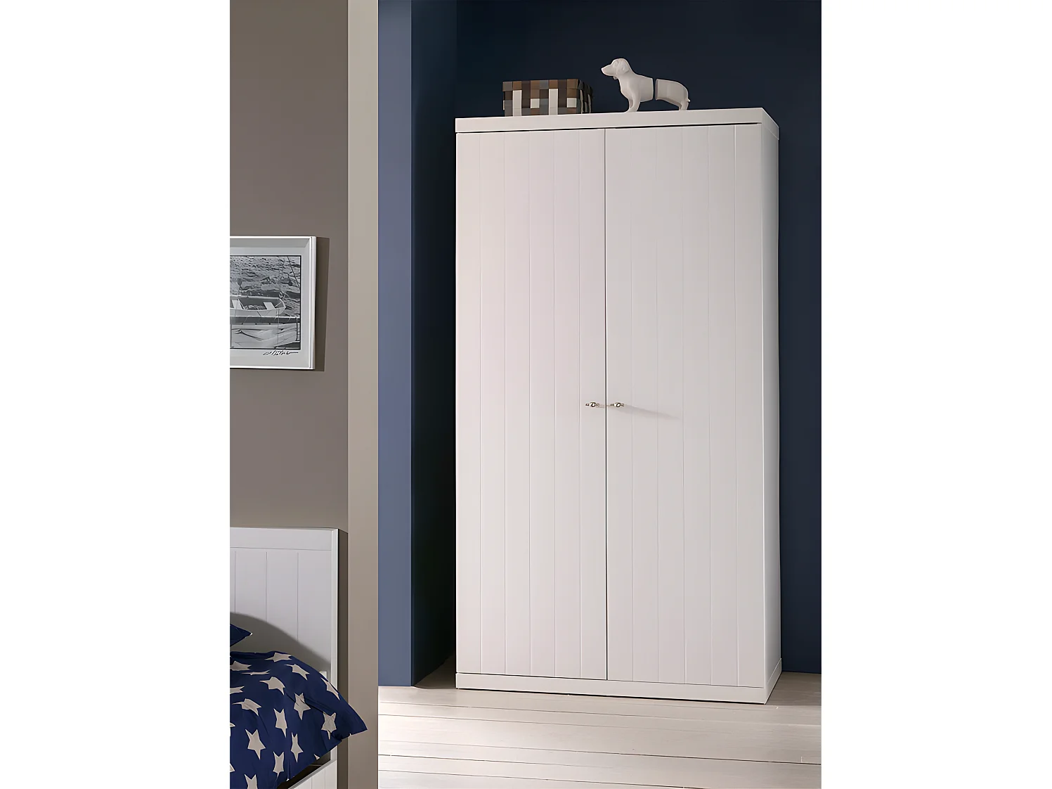 Armoire 2 Portes "Robin" 204cm Blanc