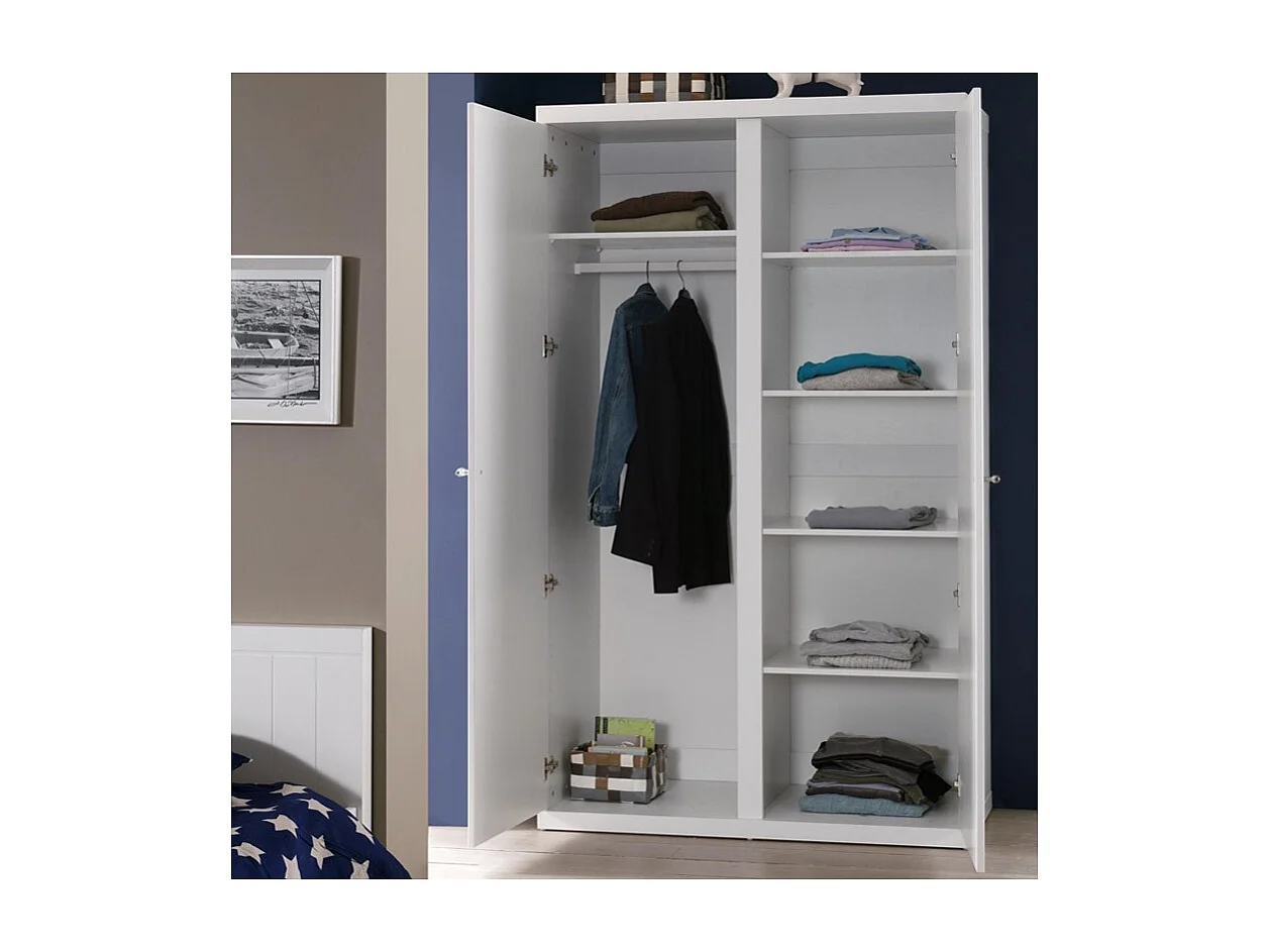 Armoire 2 Portes "Robin" 204cm Blanc