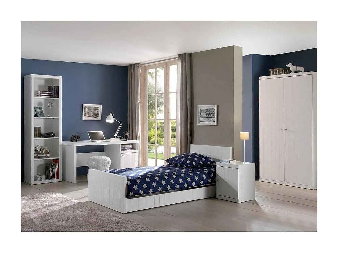 Armoire 2 Portes "Robin" 204cm Blanc
