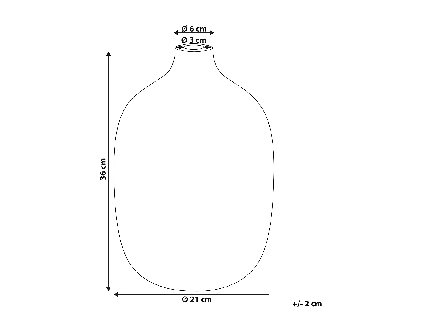 Ovale Blumenvase Terrakotta handgefertigt grau-weiß 36 cm bauchig Modern