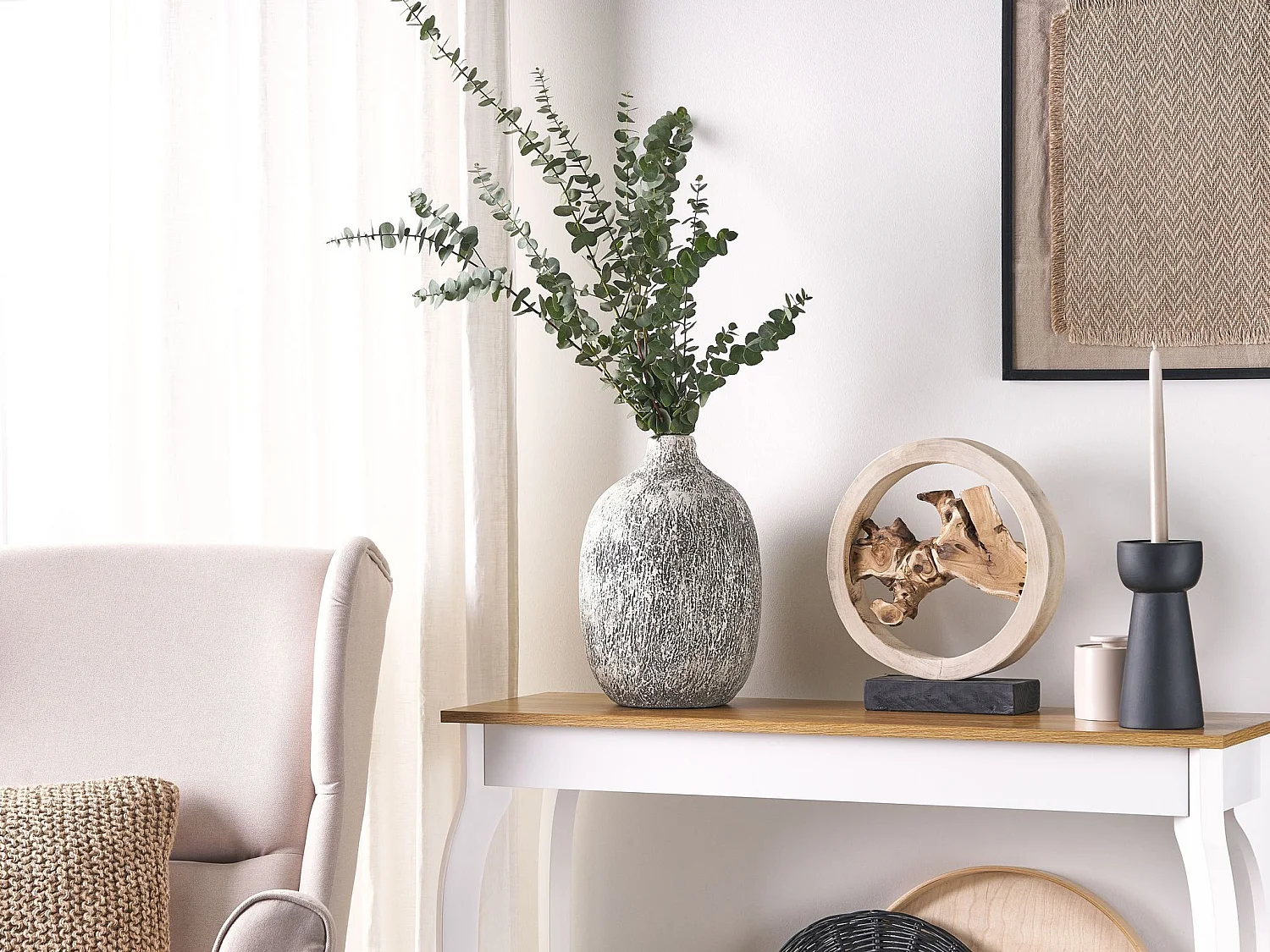 Bloemenvaas VIGO Keramiek 36 cm Grijs