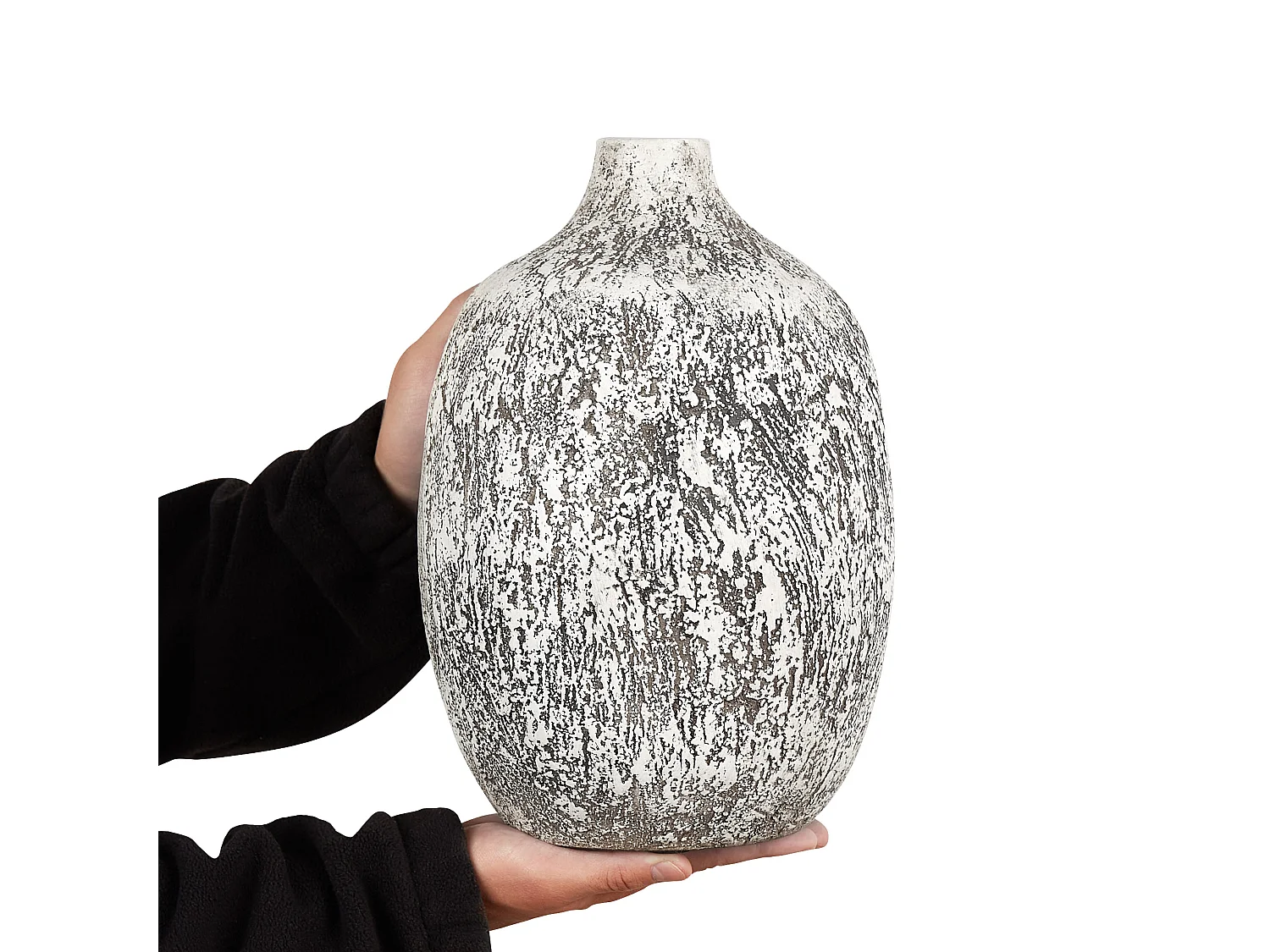 Jarrón para flores VIGO Cerámica 36 cm Gris