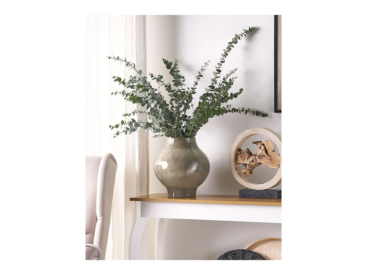 Blumenvase MAGAN Keramik 31 cm Taupe