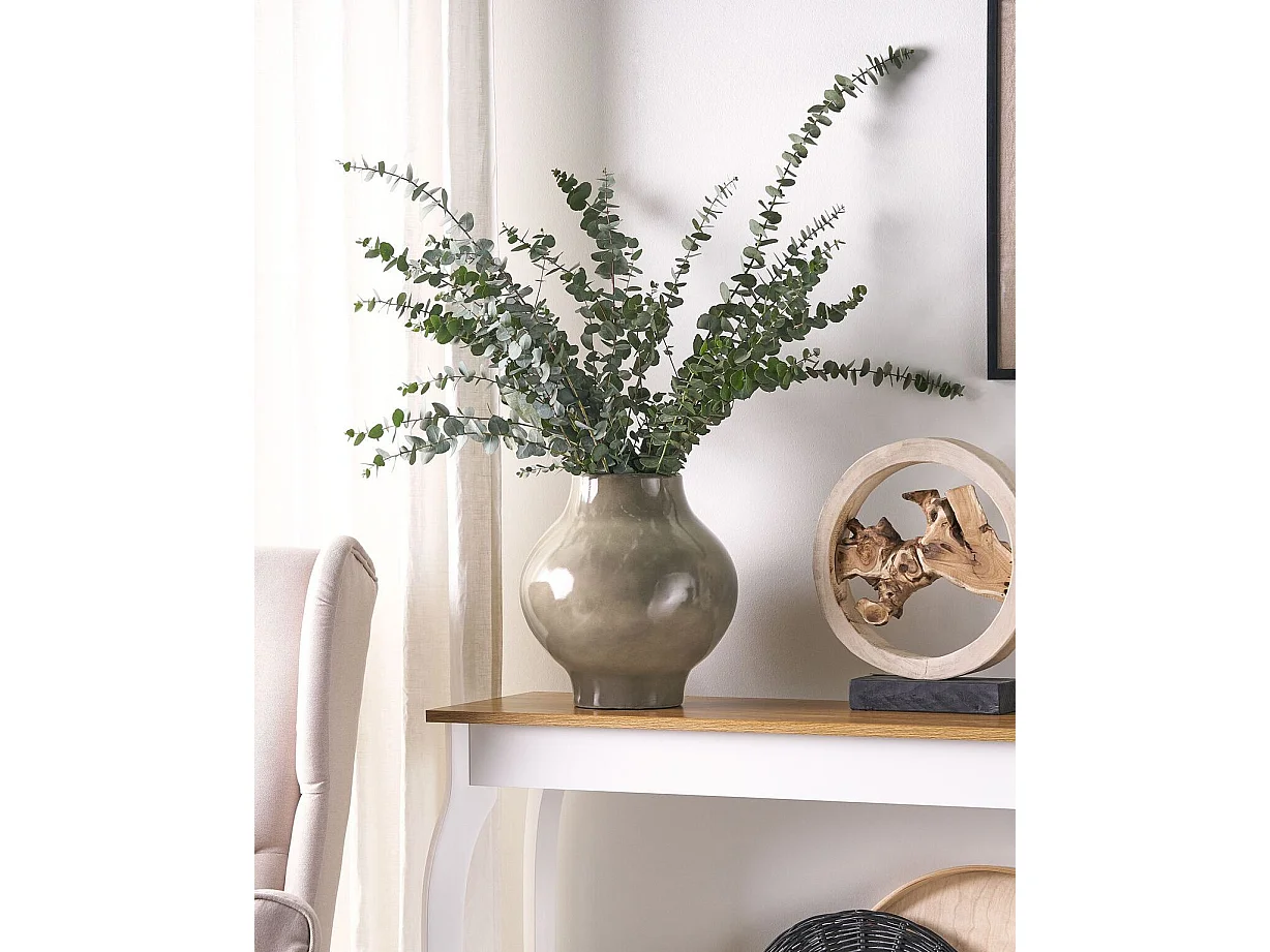 Blumenvase MAGAN Keramik 31 cm Taupe