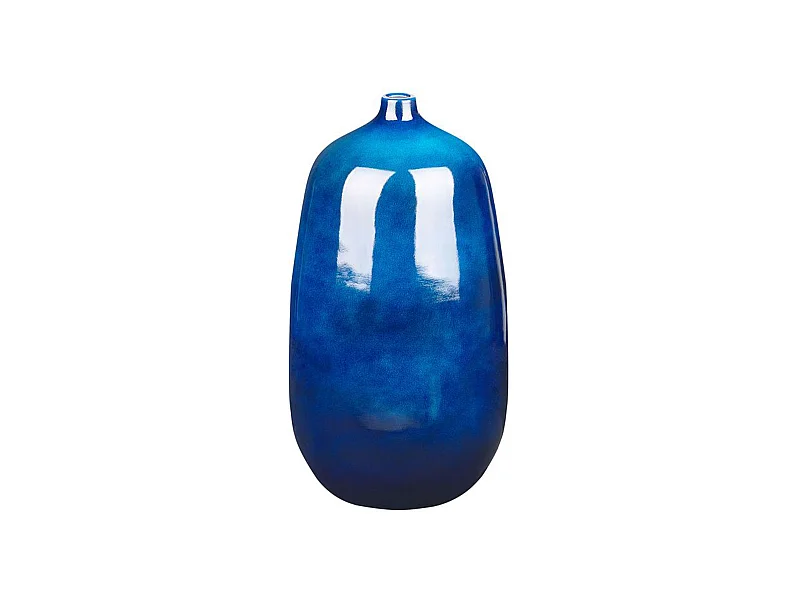 Blumenvase VITORIA Keramik 45 cm Dunkelblau