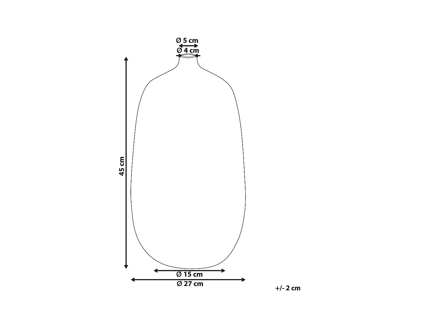 Jarro de flores VITORIA Cerâmica 45 cm Azul escuro