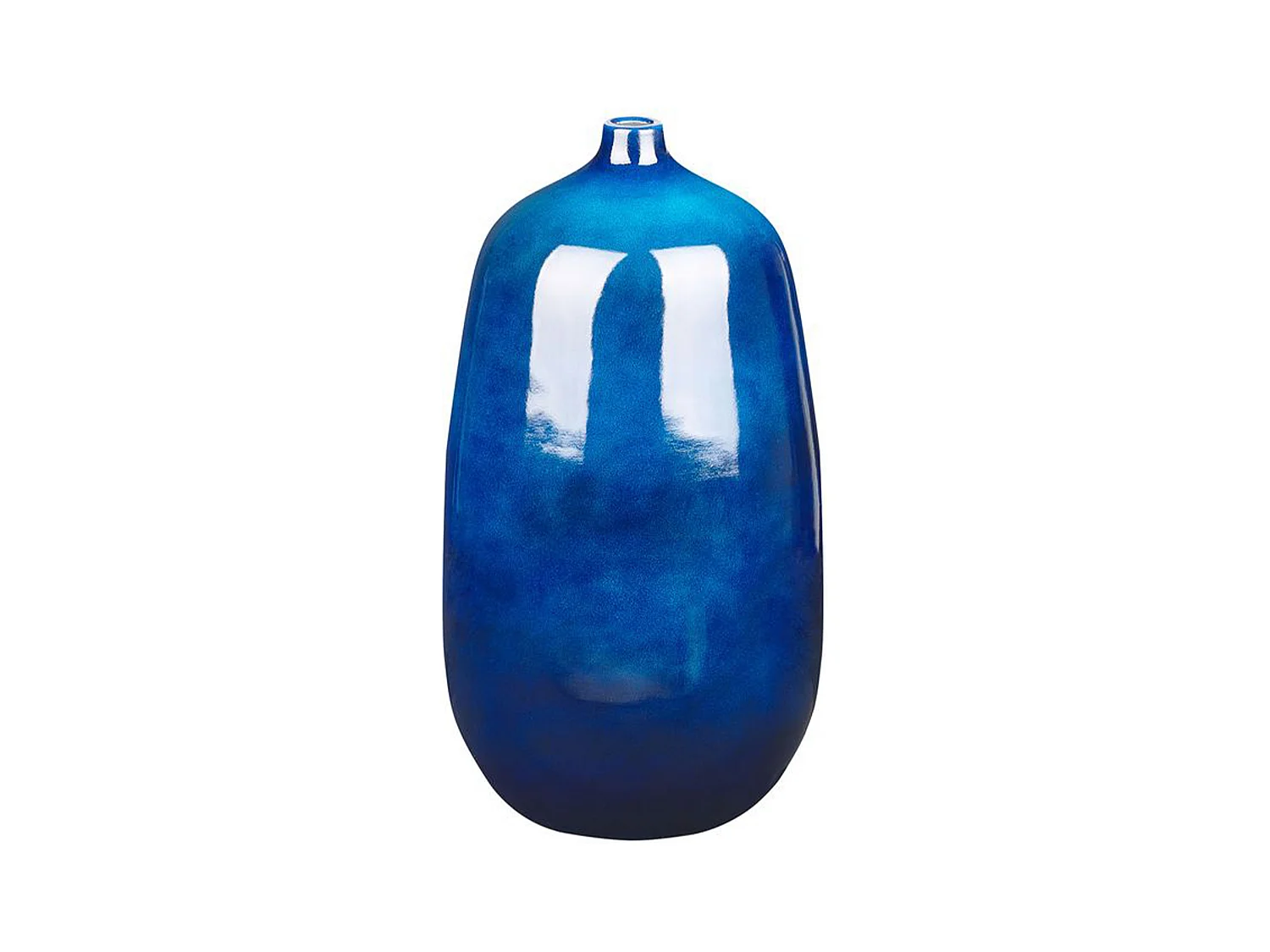Vase à fleurs VITORIA Céramique 45 cm Bleu foncé