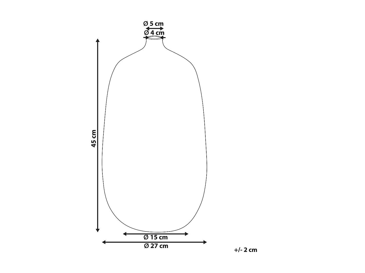 Vaso da fiori VITORIA Ceramica 45 cm Blu scuro