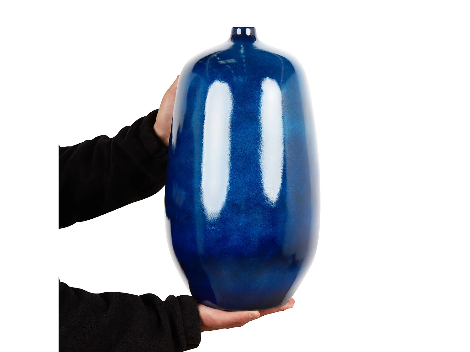 Vaso da fiori VITORIA Ceramica 45 cm Blu scuro