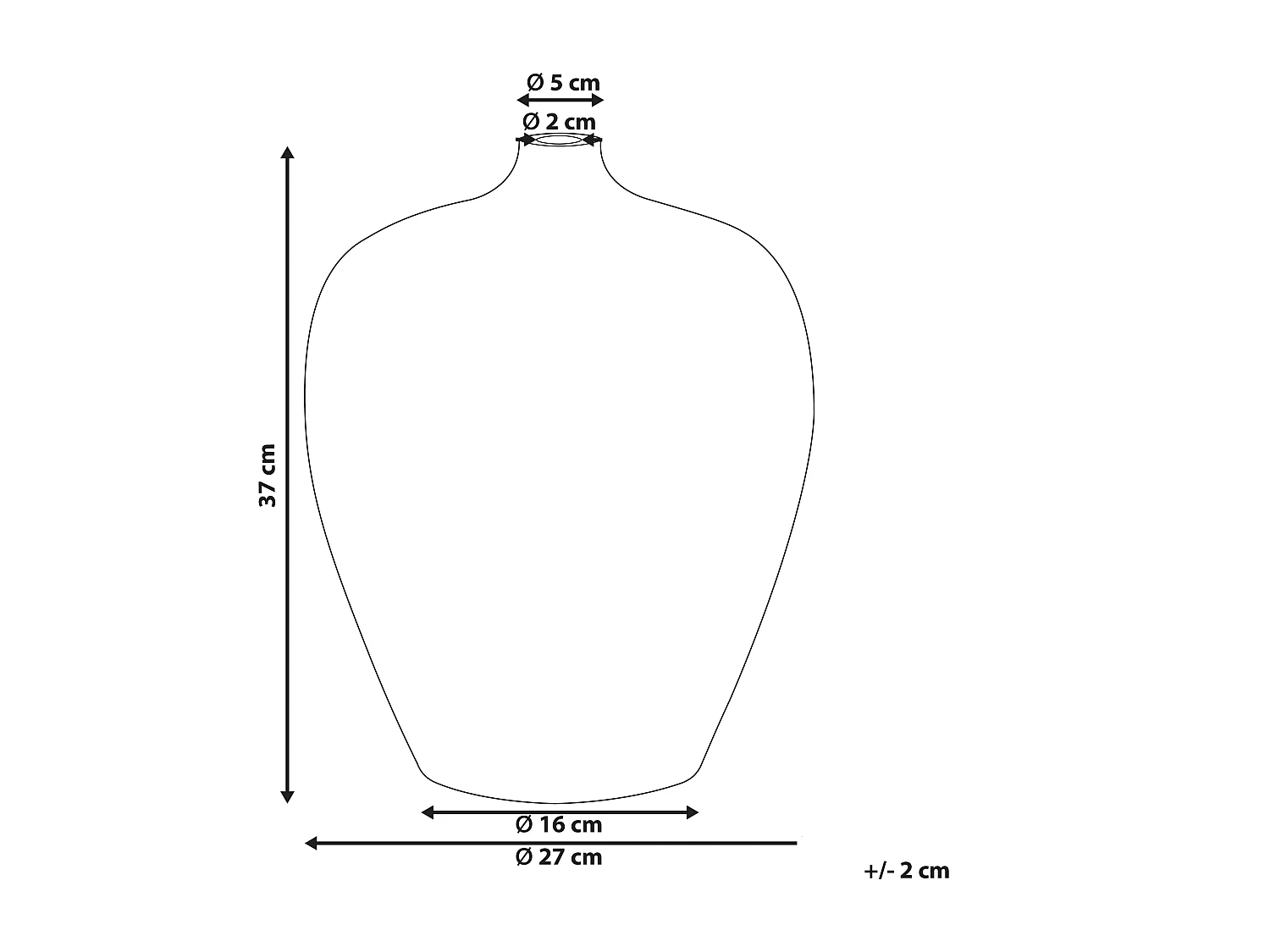 Vaso da fiori TERRASA Ceramica 37 cm Arancione