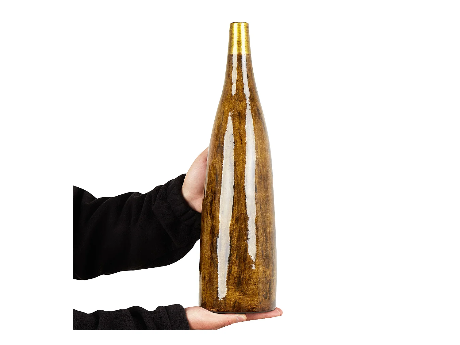 Jarro de flores BURGOS Cerâmica 52 cm Castanho