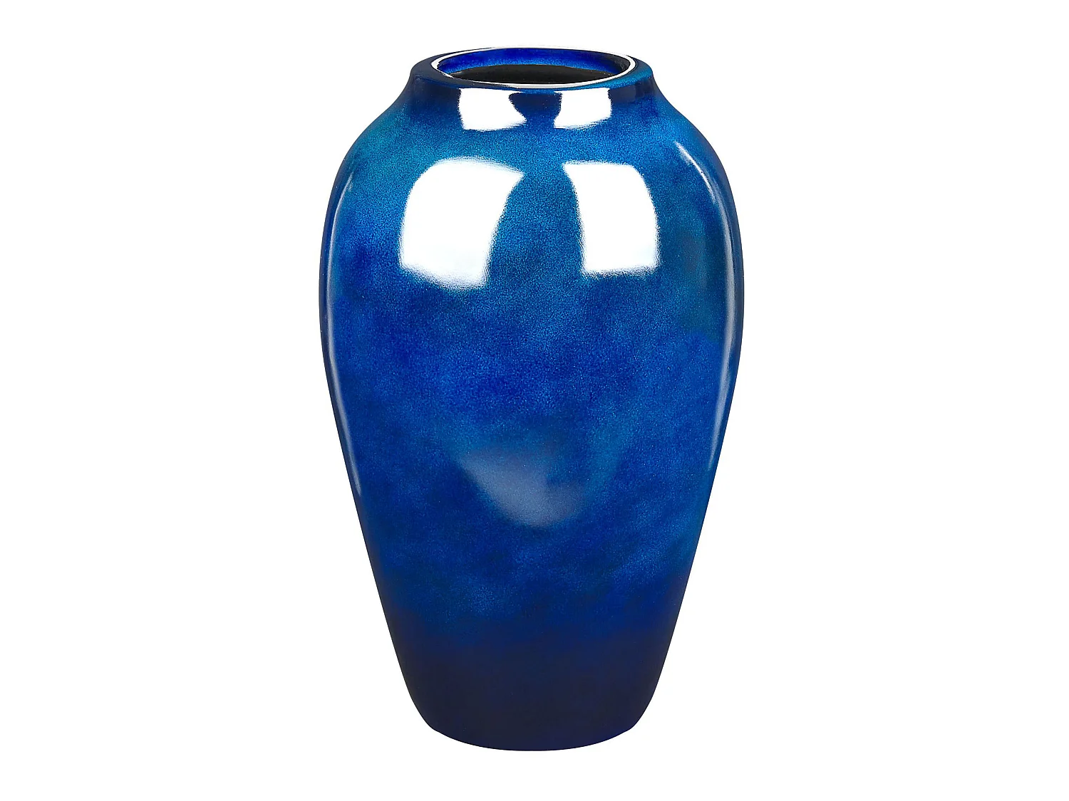Vase à fleurs OCANA Céramique 37 cm Bleu foncé