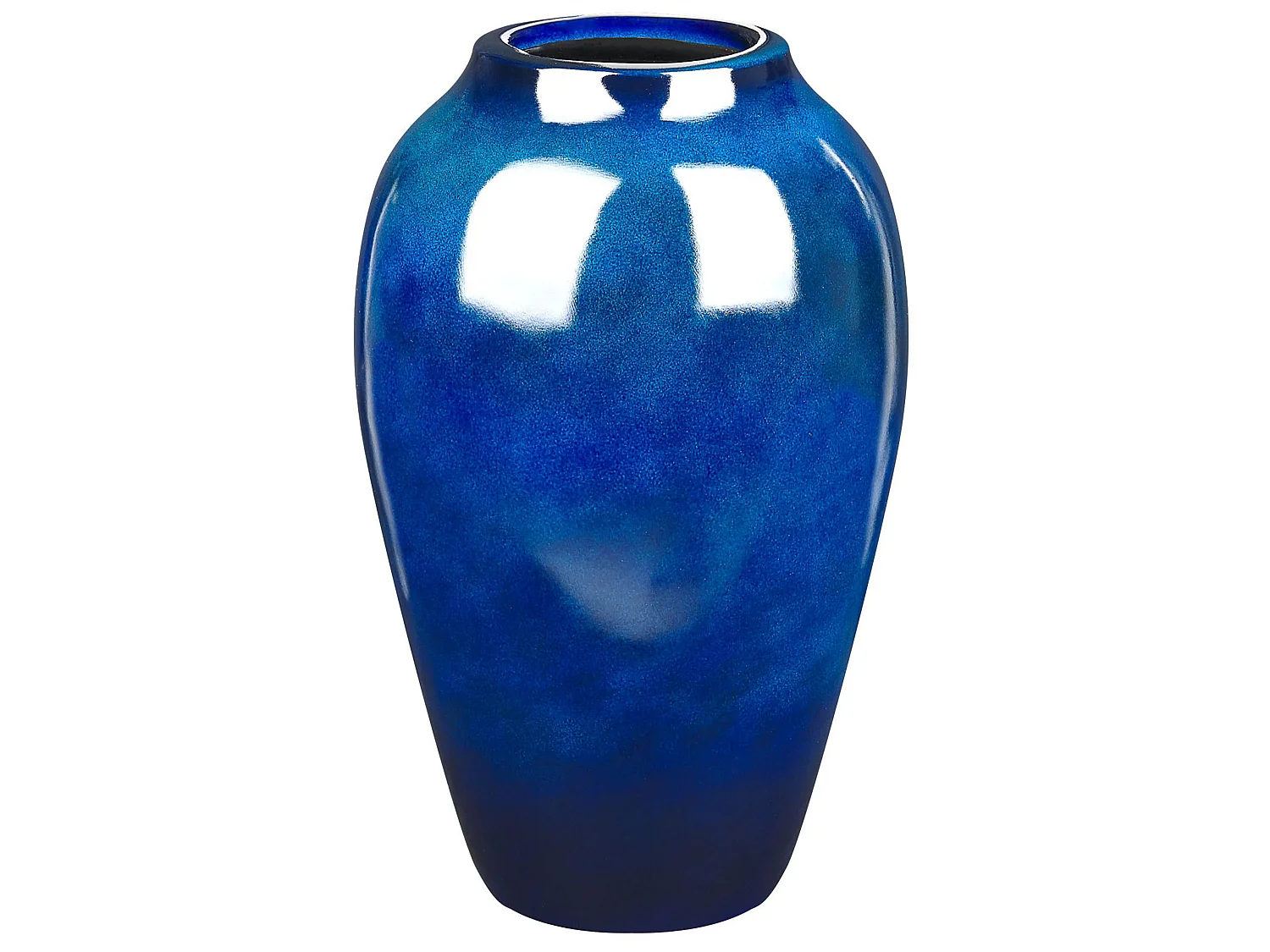Vase à fleurs OCANA Céramique 37 cm Bleu foncé