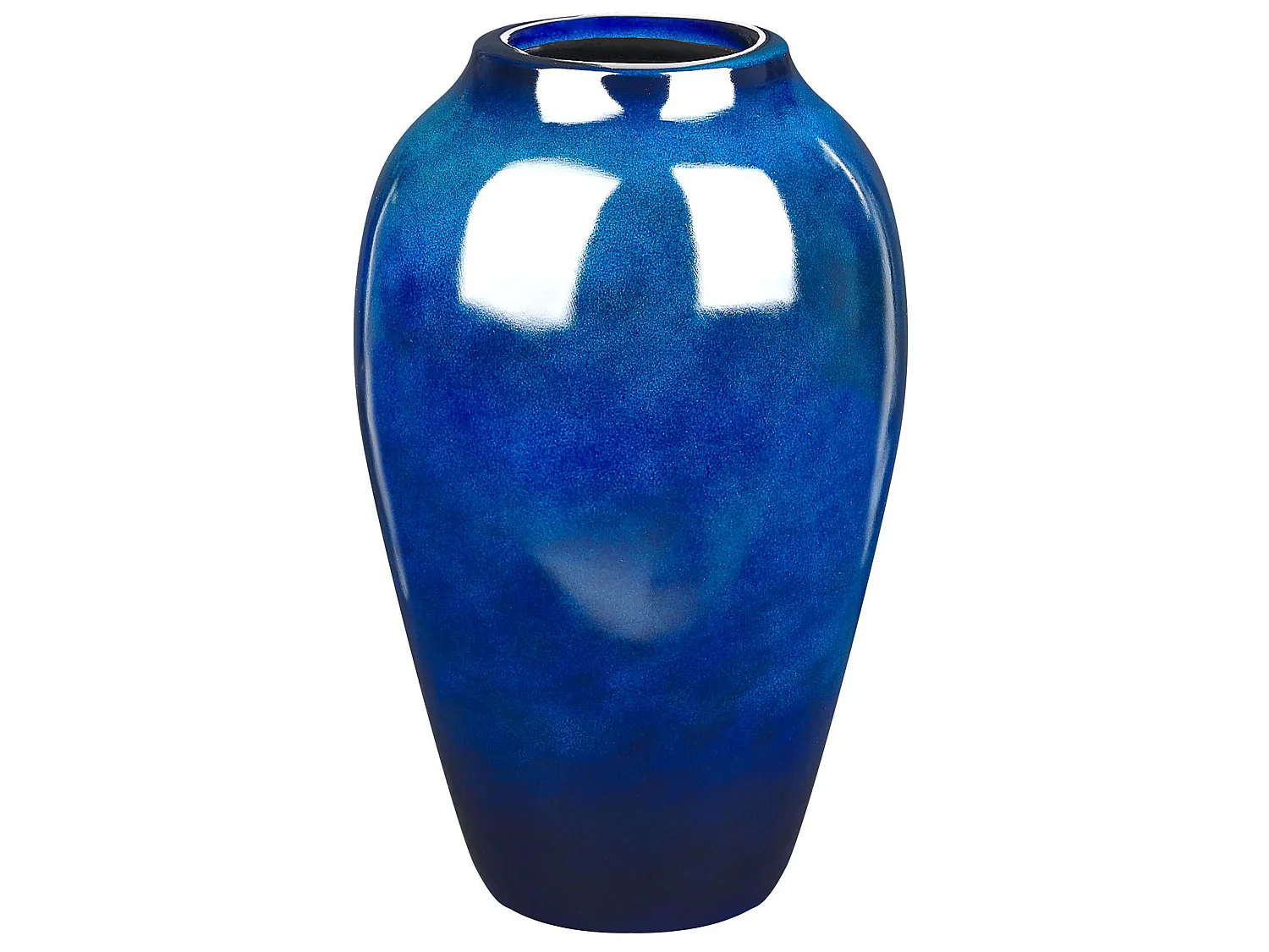 Vase à fleurs OCANA Céramique 37 cm Bleu foncé