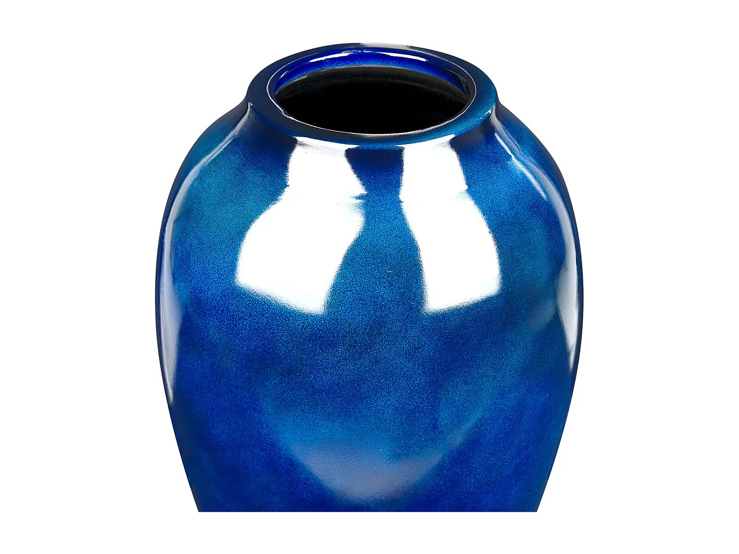 Vase à fleurs OCANA Céramique 37 cm Bleu foncé