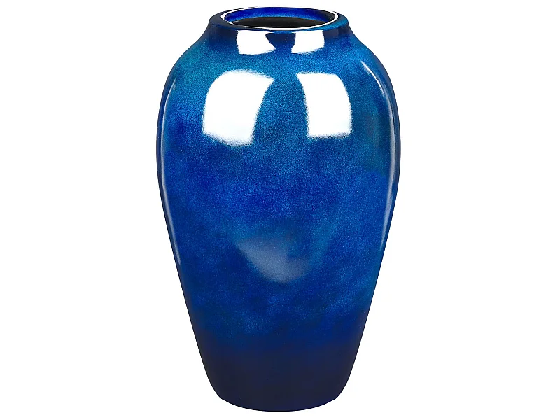 Vase à fleurs OCANA Céramique 37 cm Bleu foncé