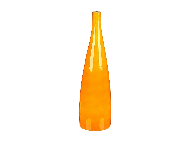 Hohe Blumenvase Terrakotta handgefertigt orange 50cm Flaschenform Modern Sabdell