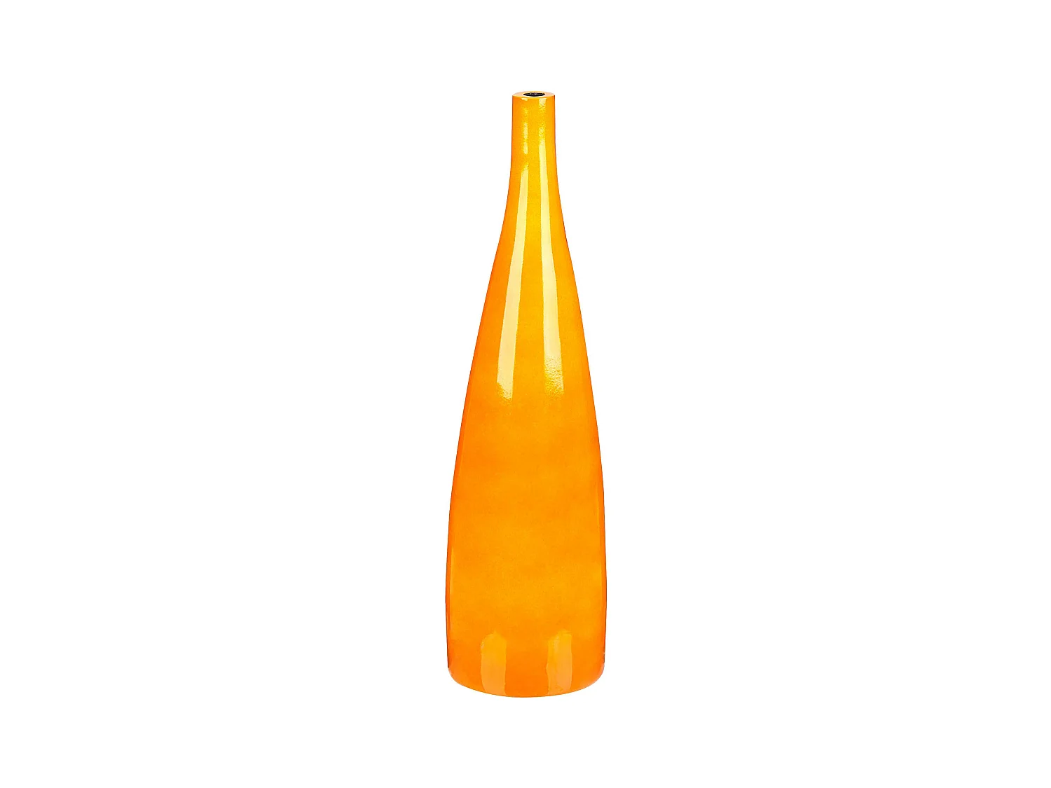 Hohe Blumenvase Terrakotta handgefertigt orange 50cm Flaschenform Modern Sabdell