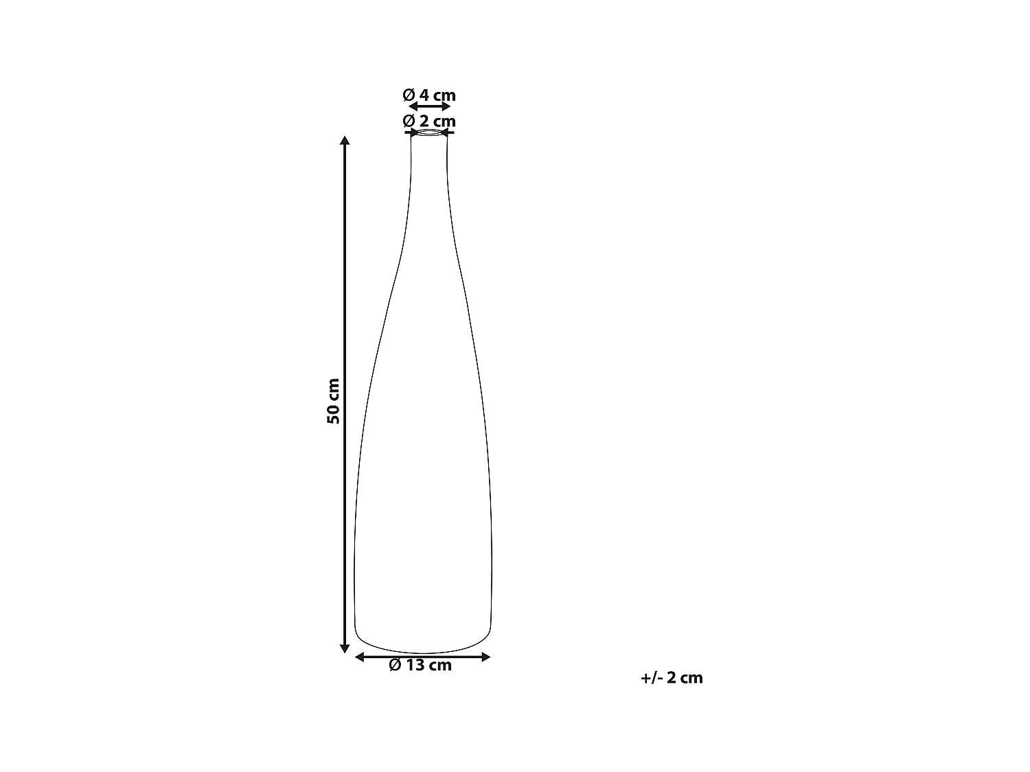 Hohe Blumenvase Terrakotta handgefertigt orange 50cm Flaschenform Modern Sabdell