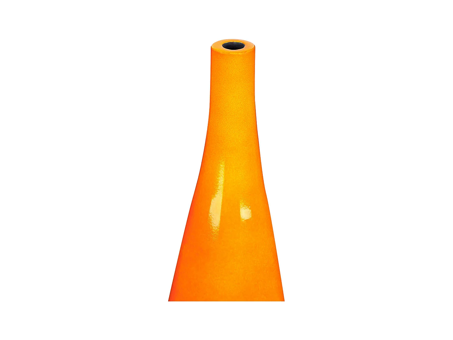 Hohe Blumenvase Terrakotta handgefertigt orange 50cm Flaschenform Modern Sabdell
