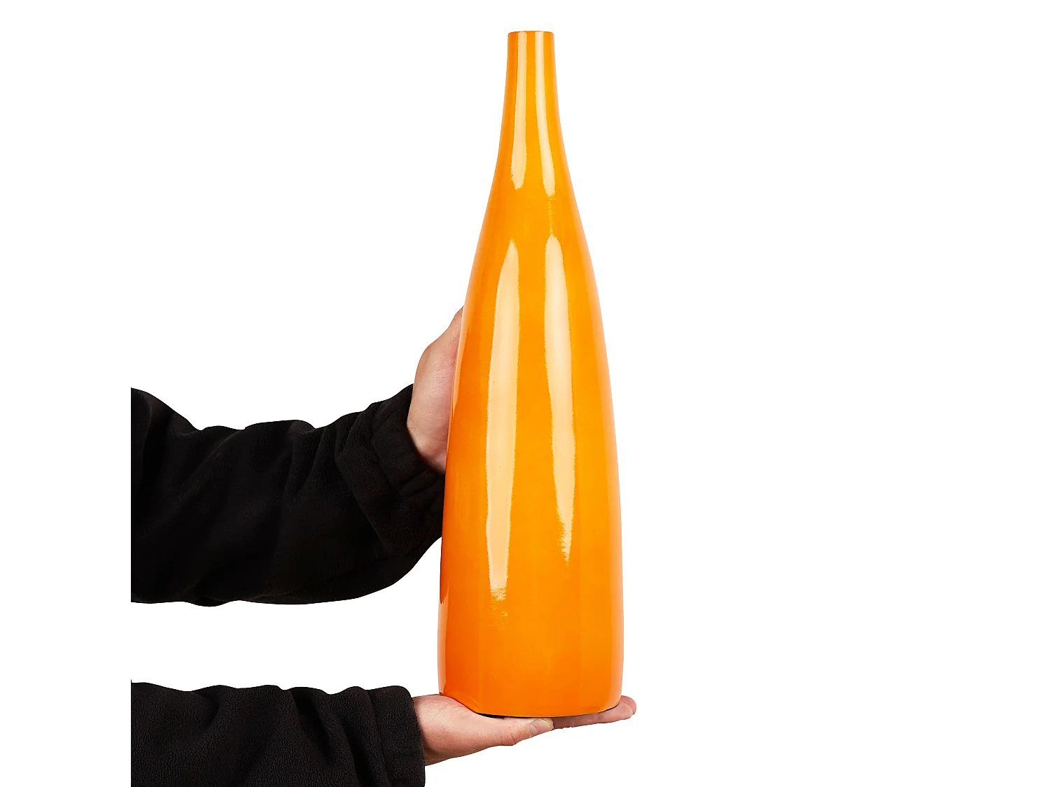 Jarrón para flores SABADELL Cerámica 50 cm Naranja