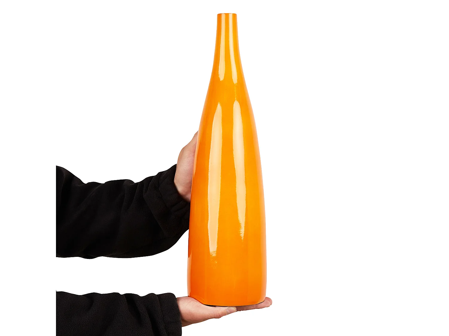Blumenvase SABADELL Keramik 50 cm Orange