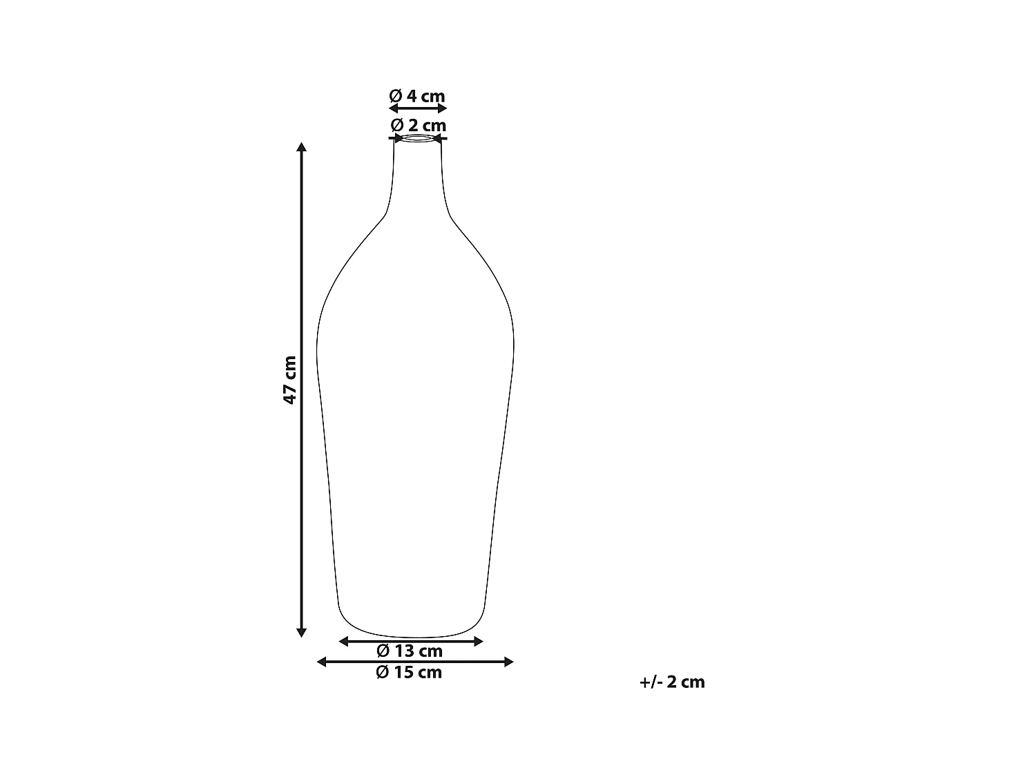 Wazon na kwiaty LEGANES Ceramika 47 cm Beżowoszary