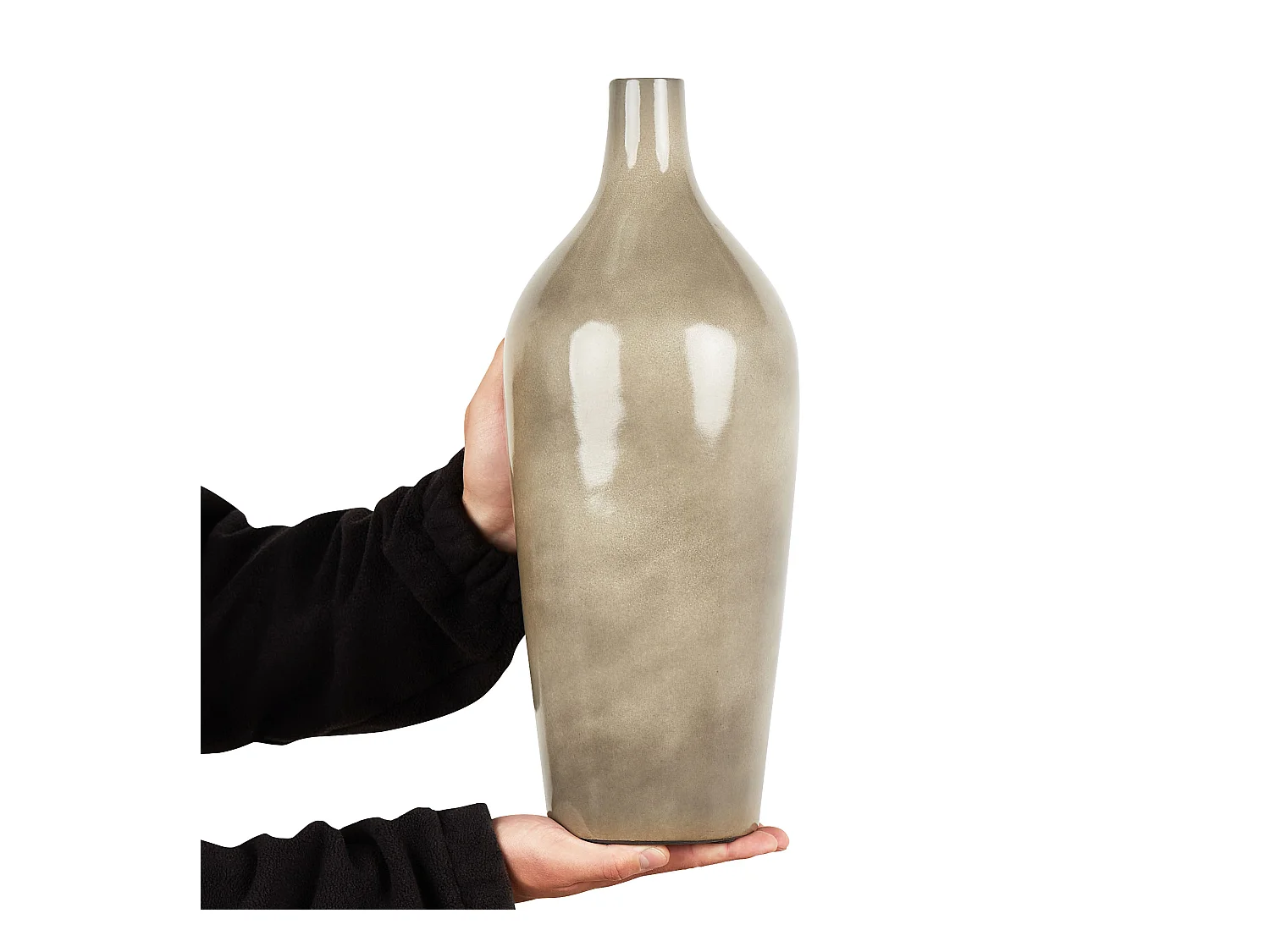 Wazon na kwiaty LEGANES Ceramika 47 cm Beżowoszary