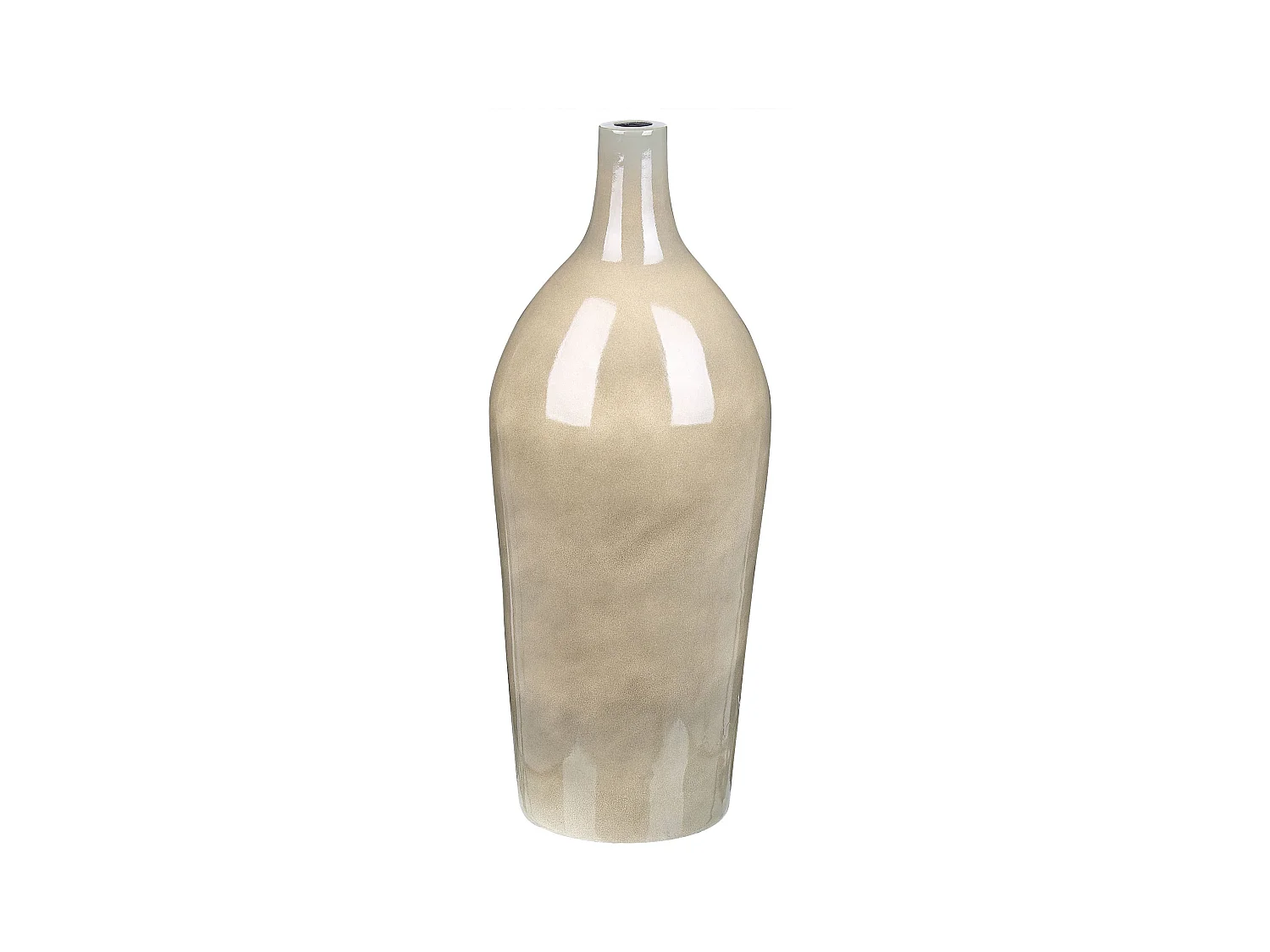 Vase à fleurs LEGANES Céramique 47 cm Taupe