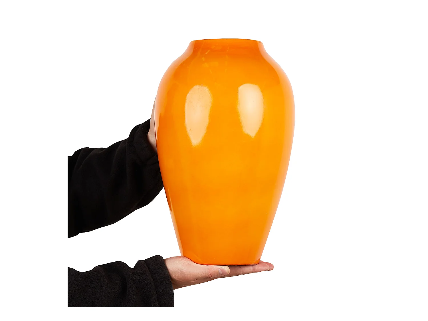 Vase à fleurs TERRASA Céramique 39 cm Orange