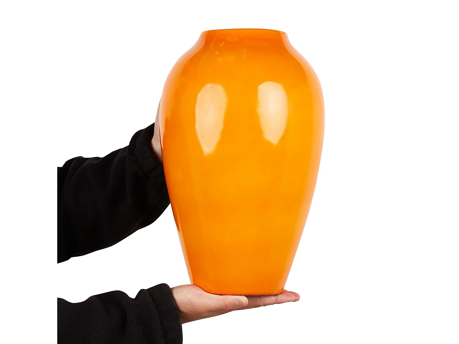 Blumenvase TERRASA Keramik 39 cm Orange