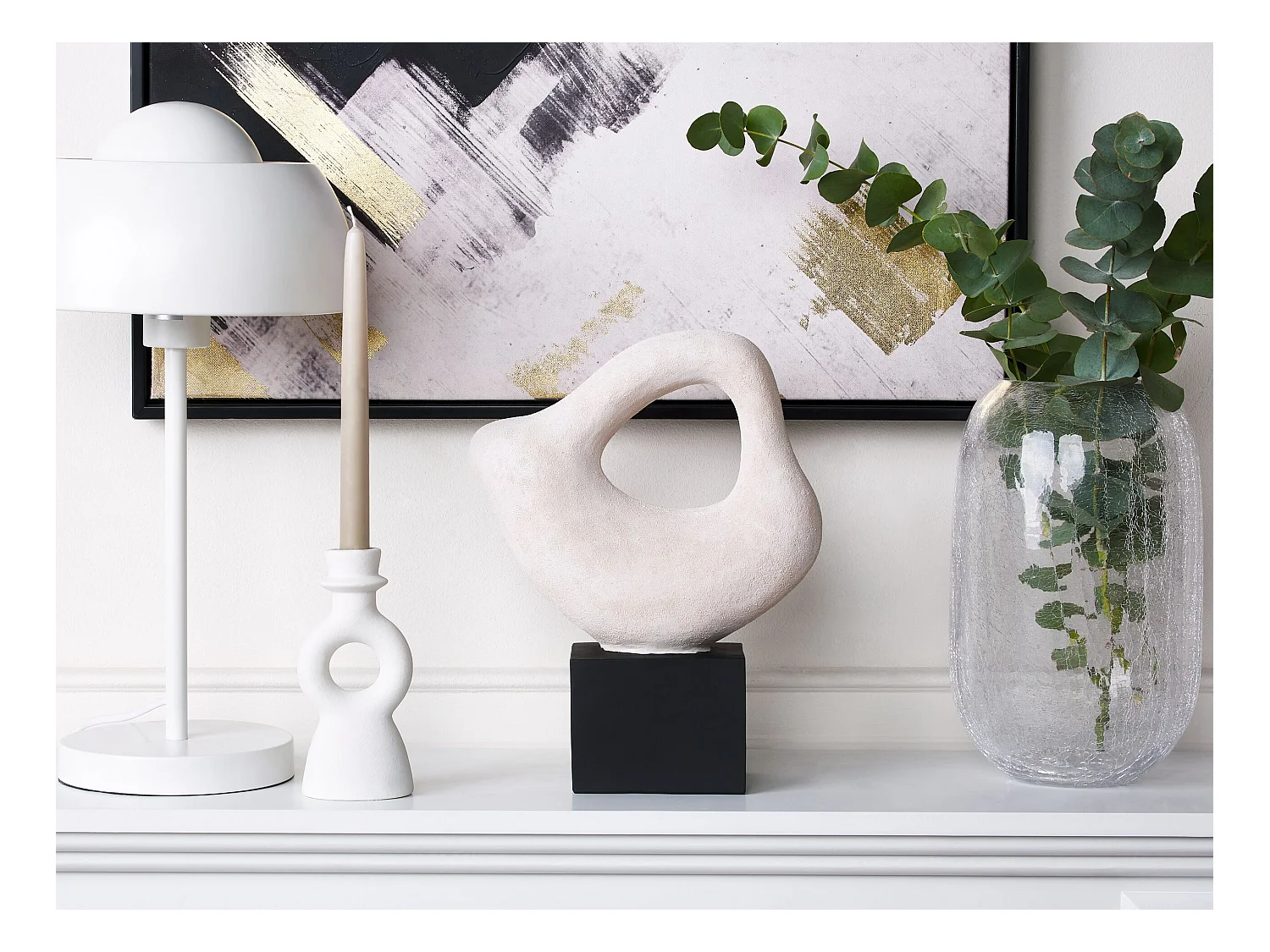 Decoratief accessoire KAVALA Keramiek Gebroken wit