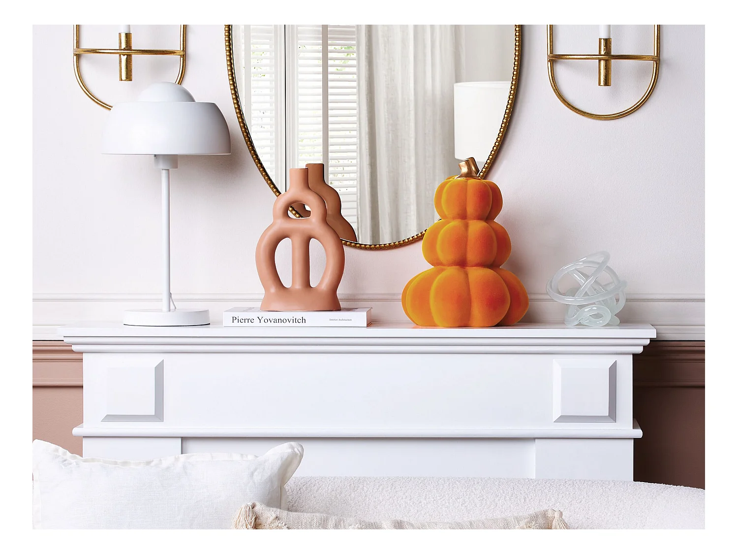 Decoratief accessoire KALAMATA Fluweel Oranje