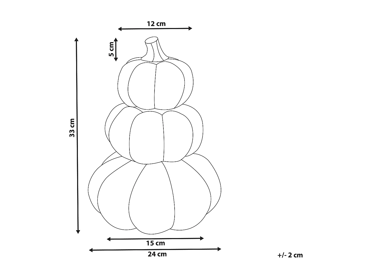 Acessório decorativo Abóbora KALAMATA Veludo Laranja