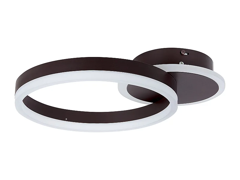 Moderne Runde Aluminium Deckenleuchte LED Lampe Kreis Ring Lichtschirm Braun Glyde