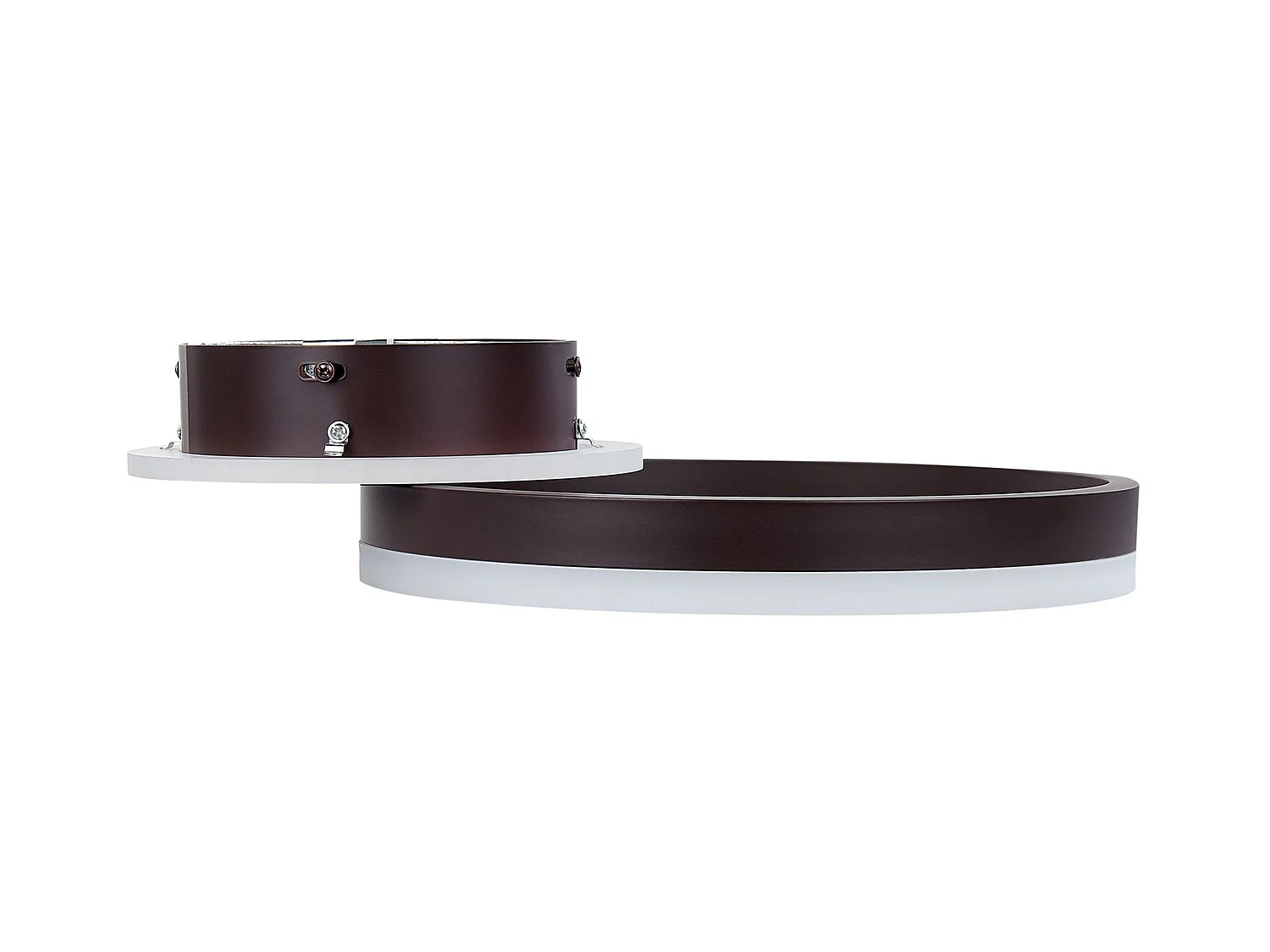 Moderne Runde Aluminium Deckenleuchte LED Lampe Kreis Ring Lichtschirm Braun Glyde