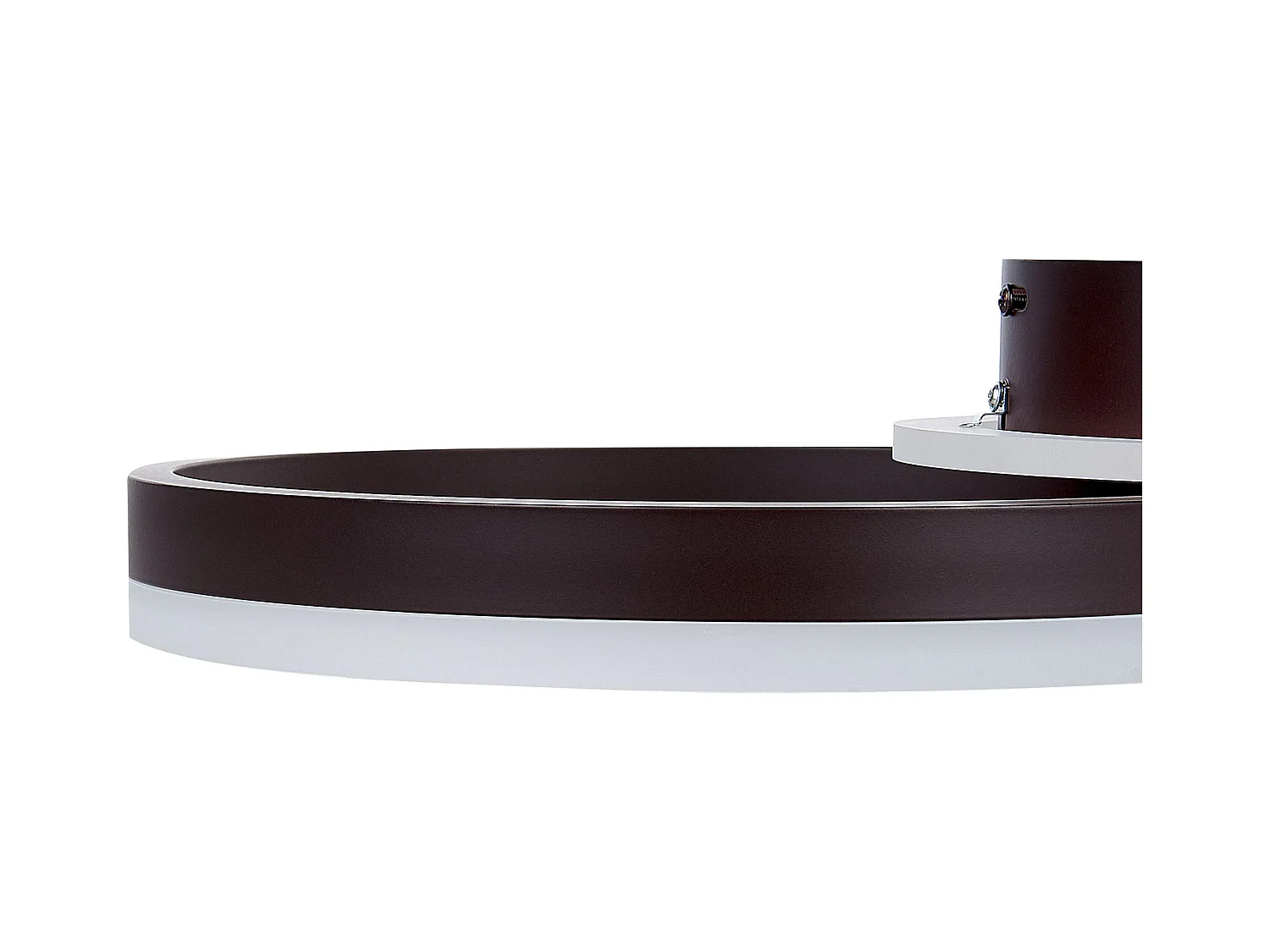 Moderne Runde Aluminium Deckenleuchte LED Lampe Kreis Ring Lichtschirm Braun Glyde