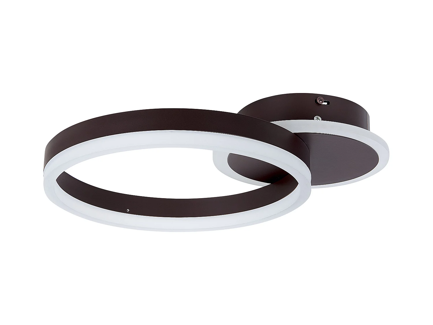 Moderne Runde Aluminium Deckenleuchte LED Lampe Kreis Ring Lichtschirm Braun Glyde
