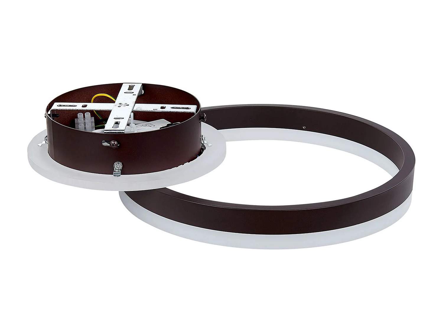 Candeeiro de teto LED GLYDE Metal Castanho escuro