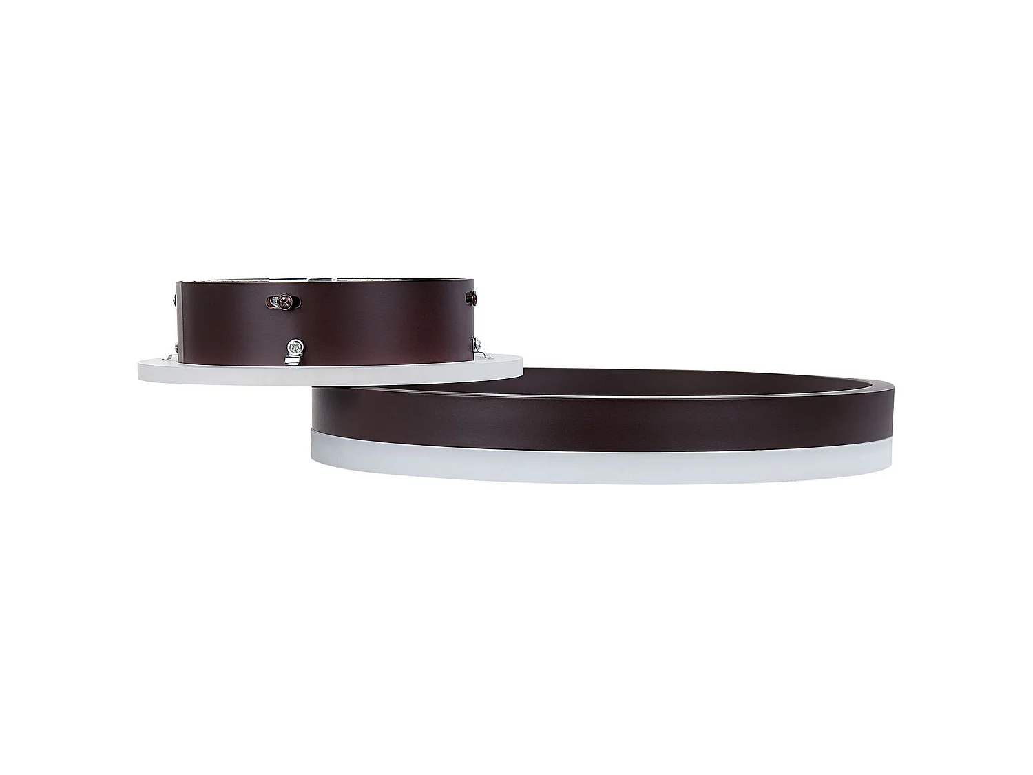 Moderne Runde Aluminium Deckenleuchte LED Lampe Kreis Ring Lichtschirm Braun Glyde