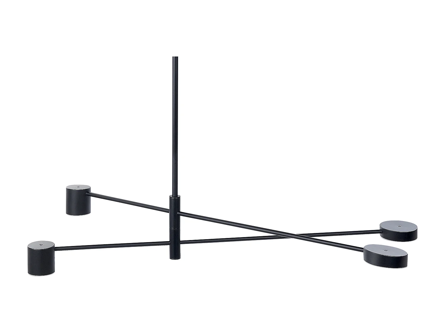 Moderne Hängeleuchte mit 4 Lichtern Minimalistisch Schwarz Bandon