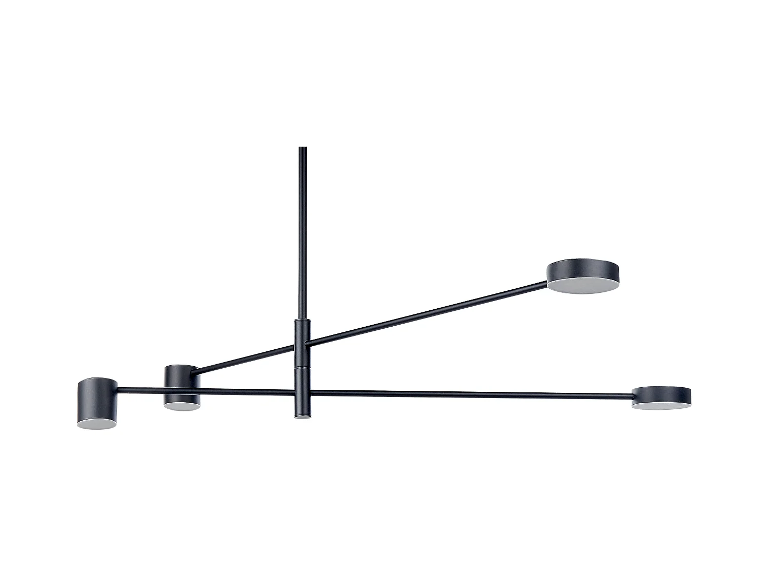 Moderne Hängeleuchte mit 4 Lichtern Minimalistisch Schwarz Bandon