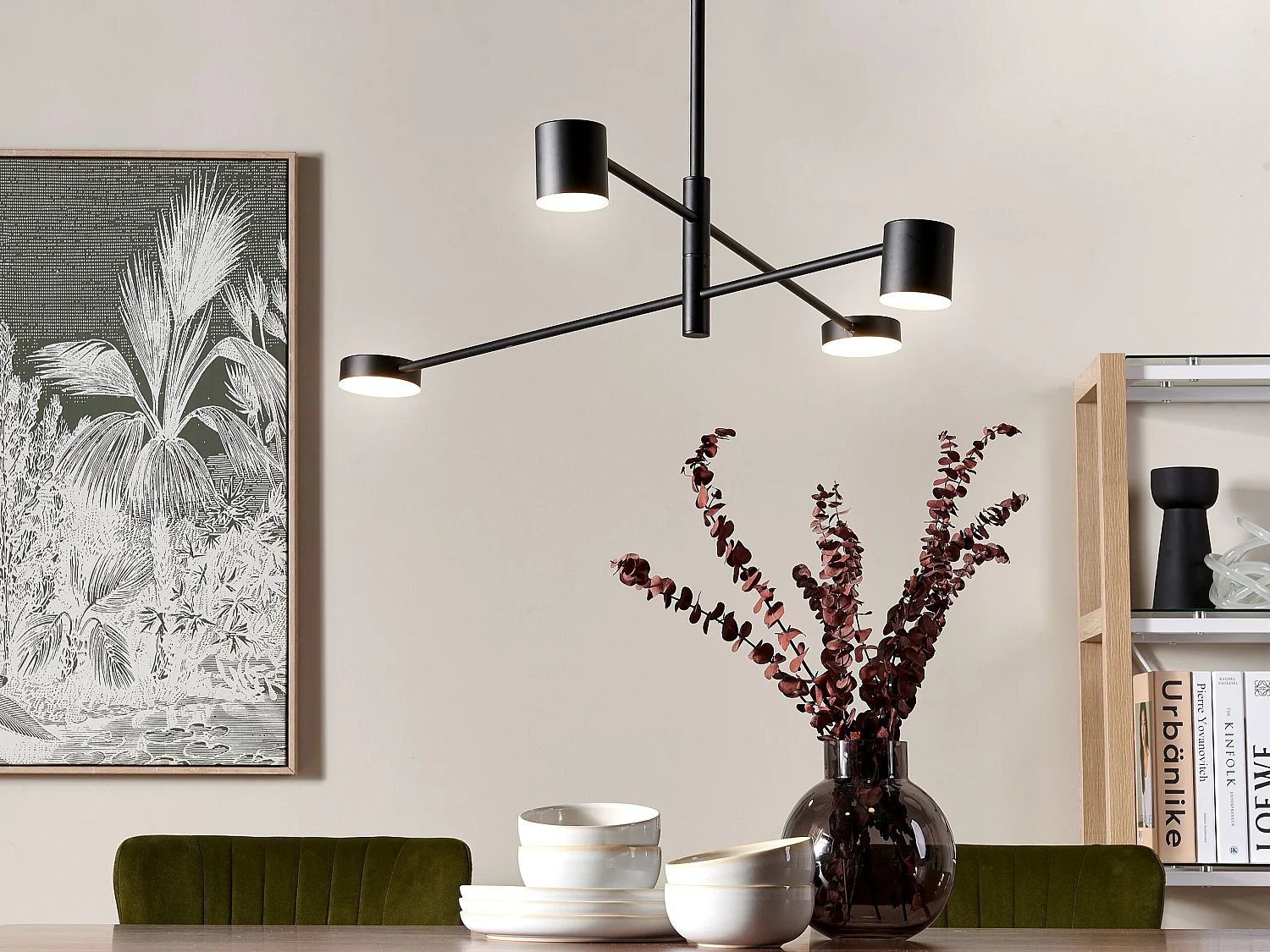 Candeeiro suspenso BANDON Metal Preto